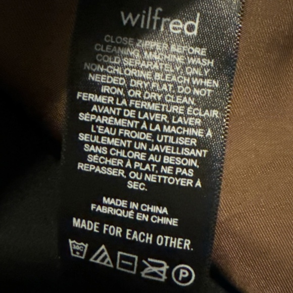 WILFRED The Melina High Waisted Vegan Leather Pants in Cognac Brown‎ Wm Sz 4 EUC - Picture 7 of 9